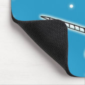 Blauwe en witte Pegasus Unicorn Muismat (Hoek)