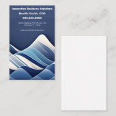 Blauwe en witte Pinnacle Mountain Peaks Visitekaartje (Voorkant / Achterkant)