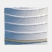 Blauwe en witte plastic verpakking fleece deken (Voorkant (Horizontaal))