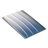 Blauwe en witte plastic verpakking notitieboek (Rechterzijde)