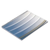Blauwe en witte plastic verpakking notitieboek (Linkerzijde)