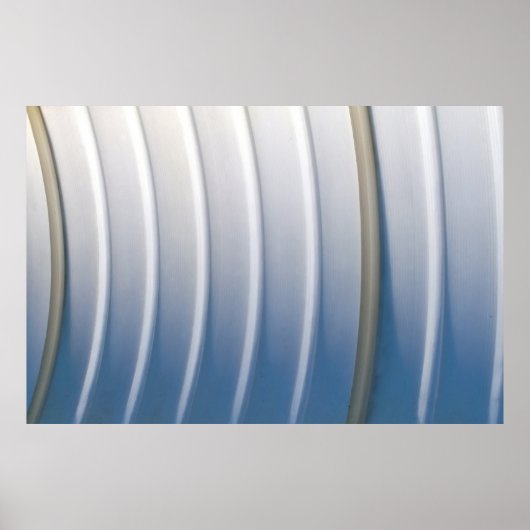 Blauwe en witte plastic verpakking poster (Voorkant)