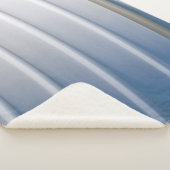 Blauwe en witte plastic verpakking sherpa deken (3/4)