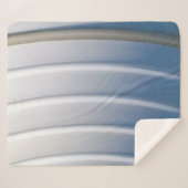 Blauwe en witte plastic verpakking sherpa deken (Voorkant (horizontaal))