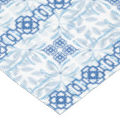 Blauwe en witte platte platte duinen tafelkleed (Gekanteld)