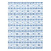 Blauwe en witte platte platte duinen tafelkleed (Voorkant)