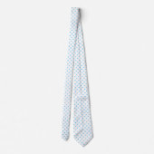 Blauwe en witte poka Dot Necktie Stropdas (Achterkant)