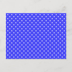 Blauwe en witte poka Dots Briefkaart