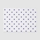 Blauwe en witte poka Dots Tissuepapier (Voorkant)