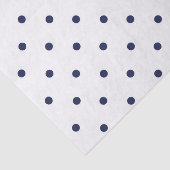 Blauwe en witte poka Dots Tissuepapier (Detail)