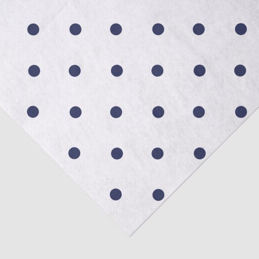 Blauwe en witte poka Dots Tissuepapier (Detail)