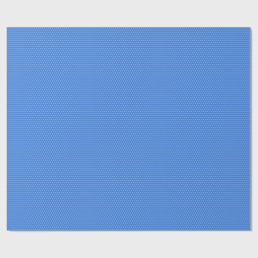 Blauwe en witte pokadot cadeaupapier (Vlak)