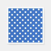 Blauwe en witte Polka Dots servetten (Voorkant)