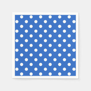 Blauwe en witte Polka Dots servetten