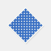 Blauwe en witte Polka Dots servetten (Hoek)
