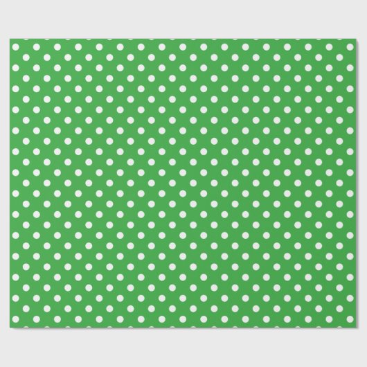 Blauwe en witte polkadots kerstinpakpapier cadeaupapier (Vlak)