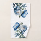 Blauwe en witte  pony op de witte doekset bad handdoek (Handdoek)