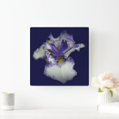 Blauwe en witte reuzenventilator vierkante klok (Huis)