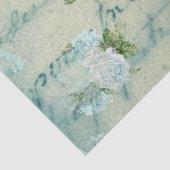 Blauwe en witte rozen en ontkoppelingspagina schri tissuepapier (Detail)