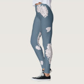 Blauwe en witte rozen leggings (Links)