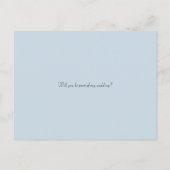 Blauwe en witte rozen zullen mijn Bridesmaid zijn Aankondigingskaart (Achterkant)