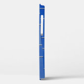 Blauwe en witte ruiten Case-Mate iPhone case (Achterkant / Links)