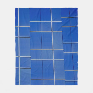 Blauwe en witte ruiten fleece deken