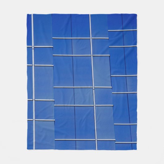 Blauwe en witte ruiten fleece deken (Voorkant)