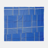 Blauwe en witte ruiten fleece deken (Voorkant (Horizontaal))