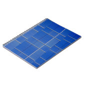 Blauwe en witte ruiten notitieboek (Linkerzijde)