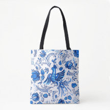 Blauwe en witte Russische versiering