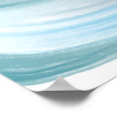 Blauwe en witte samenstelling Abstract Poster (Hoek)