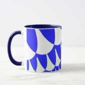 Blauwe en witte schaaltjes mok (Links)
