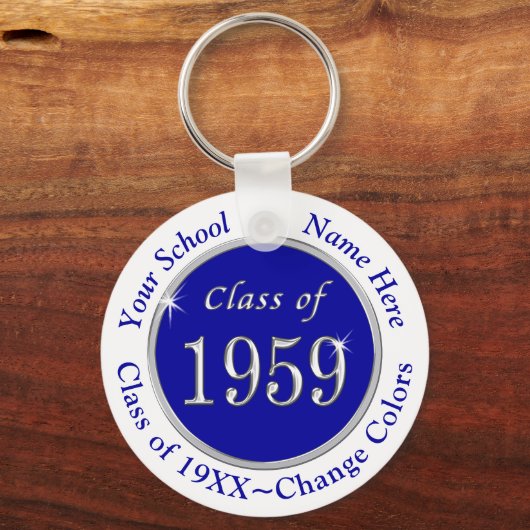 Blauwe en witte Sleutelhanger van 1959 (Voorkant)