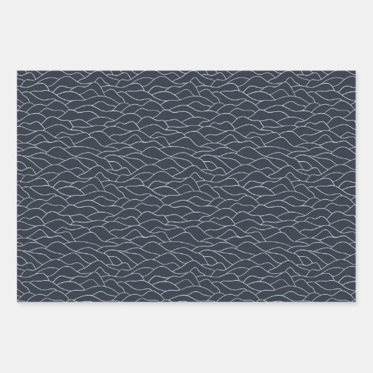 blauwe en witte sneeuwheuvels inpakpapier vel (Voorkant)