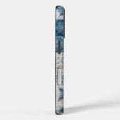 Blauwe en witte sneeuwvlok quilt Case-Mate iPhone case (Achterkant / Rechts)