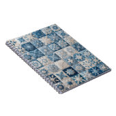 Blauwe en witte sneeuwvlok quilt notitieboek (Rechterzijde)