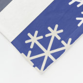 Blauwe en witte sneeuwvlokdraad #HolidayZ Fleece Deken (Hoek)
