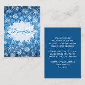 Blauwe en witte sneeuwvlokken De Kaart van de Ontv (Voorkant / Achterkant)