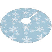 Blauwe en witte sneeuwvlokken kerstboom rok (Gekanteld)