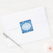 Blauwe en witte sneeuwvlokken Sticker (Envelop)