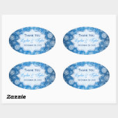 Blauwe en witte sneeuwvlokken Sticker (Vel)