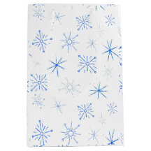  blauwe en witte sneeuwvlokken uit de Middeleeuwen