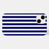 Blauwe en witte snoepjes strepen Case-Mate iPhone case (Achterkant (horizontaal))