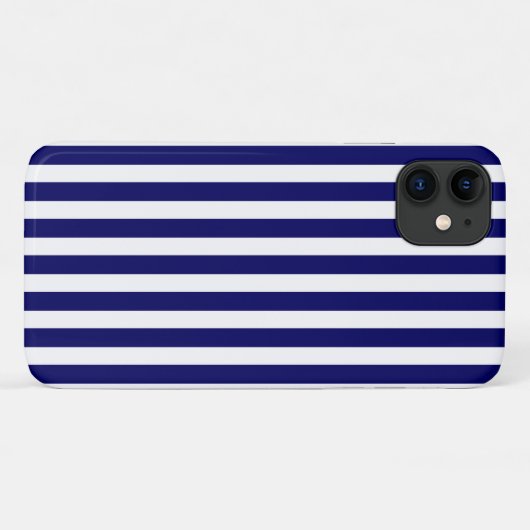 Blauwe en witte snoepjes strepen Case-Mate iPhone case (Achterkant (horizontaal))