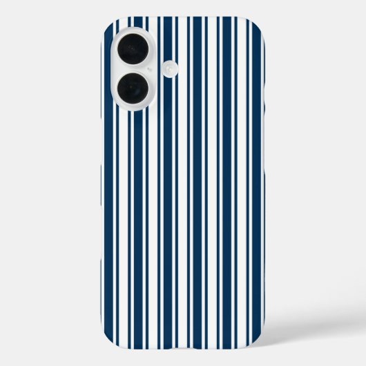 Blauwe en witte snoepjes strepen Case-Mate iPhone case (Achterkant)
