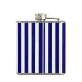 Blauwe en witte snoepjes strepen heupfles (Achterkant)