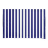 Blauwe en witte snoepjes strepen kussensloop (Voorkant)