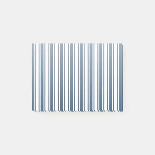 Blauwe en witte snoepjes strepen post-it® notes (Voorkant)