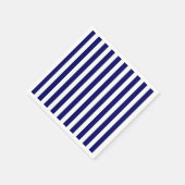 Blauwe en witte snoepjes strepen servet (Hoek)